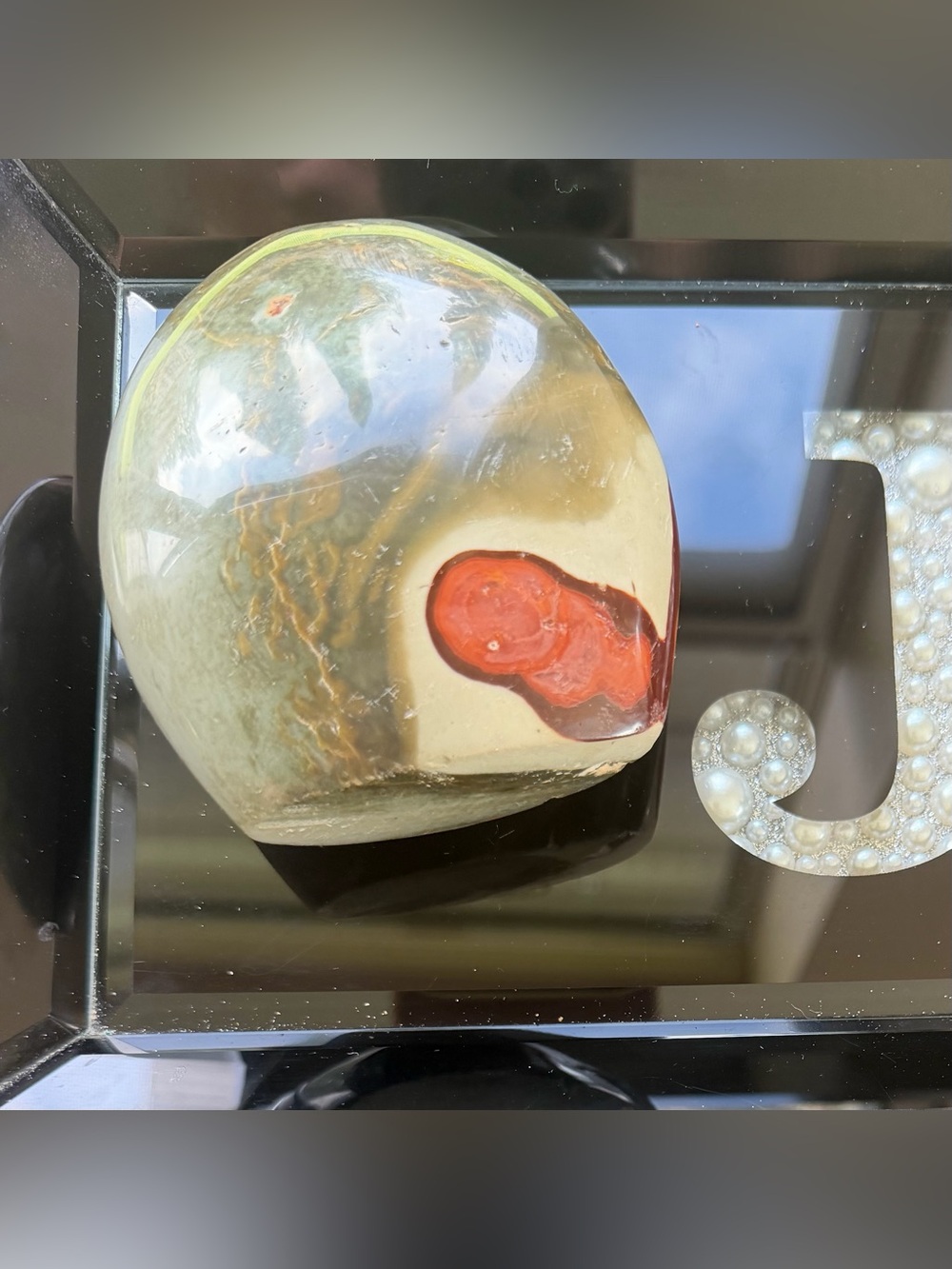 Large Standing Natural Polychrome Jasper Stone